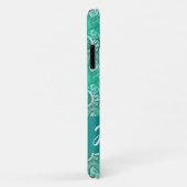 Batik blue swirls gepatenteerd Case-Mate iPhone case (Achterkant/rechts)