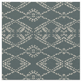 Batik boho black ikat monochrome geometric stof