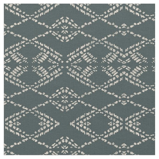 Batik boho black ikat monochrome geometric  stof (Close Up)