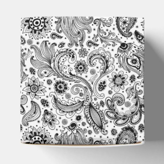 Batik boho style floral paisley pattern bedankdoosjes (Bovenkant)