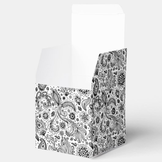 Batik boho style floral paisley pattern bedankdoosjes (Geopend)