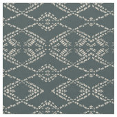 Batik boho zwart ikat monochroom geometrisch stof (Close Up)