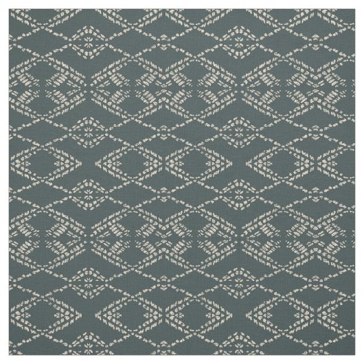 Batik boho zwart ikat monochroom geometrisch stof (Swatch)