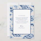  Batik bruiloft Dank u kaart Custom Foto (Achterkant)