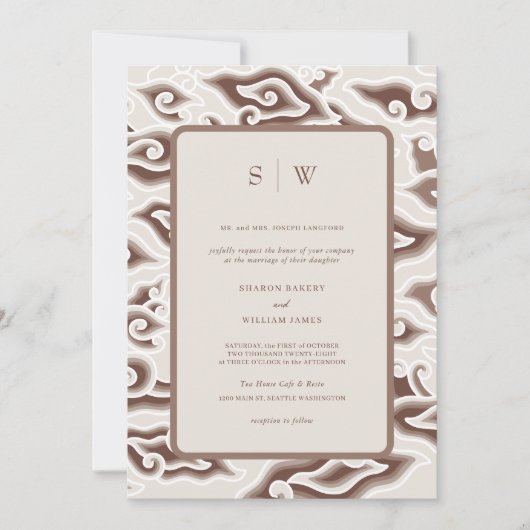 Batik bruiloft: tijdloze elegantie Kaart (Voorkant)