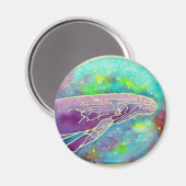 Batik Bultrug Whale Art Magneet (Voorkant / Achterkant)