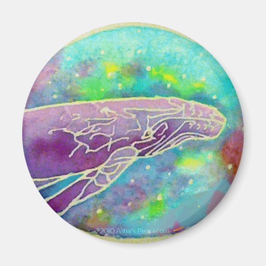Batik Bultrug Whale Art Magneet (Voorkant)