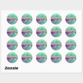 Batik Bultrug Whale Art Ronde Sticker (Vel)