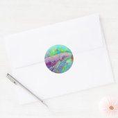 Batik Bultrug Whale Art Ronde Sticker (Envelop)