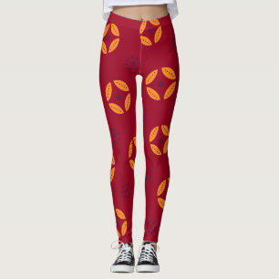 Batik Chocolade Crème Minimal Patroon Leggings