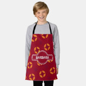 Batik Chocolade Crème Minimal Patroon Schort (Gedragen)