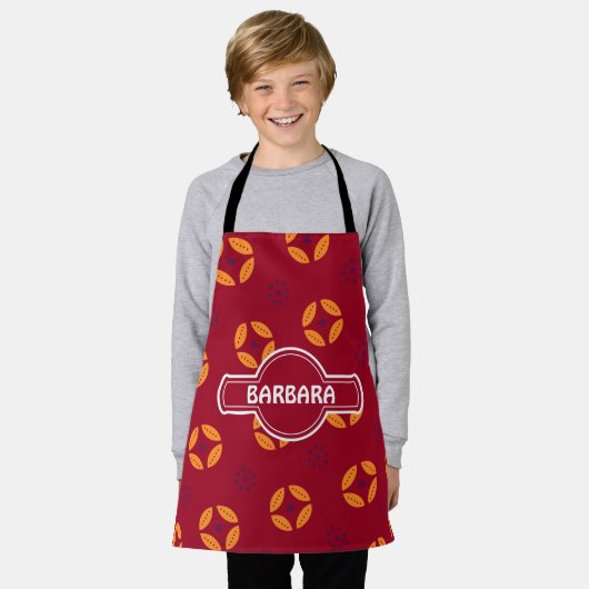 Batik Chocolade Crème Minimal Patroon Schort (Gedragen)