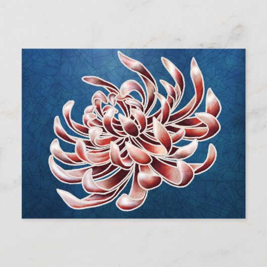 Batik Chrysanthemum Briefkaart (Voorkant)