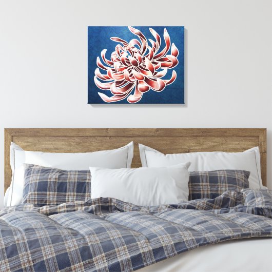 Batik Chrysanthemum Canvas Afdruk (Insitu (Slaapkamer))