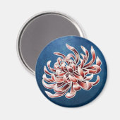 Batik Chrysanthemum Magneet (Voorkant / Achterkant)