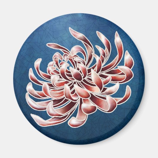 Batik Chrysanthemum Magneet (Voorkant)