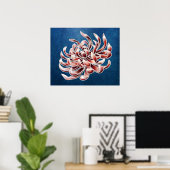 Batik Chrysanthemum Poster (Thuiskantoor)