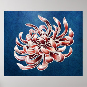 Batik Chrysanthemum Poster