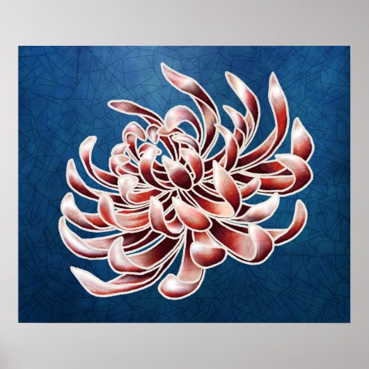 Batik Chrysanthemum Poster (Voorkant)