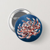 Batik Chrysanthemum Ronde Button 5,7 Cm (Voorkant /achterkant)