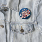 Batik Chrysanthemum Ronde Button 5,7 Cm (In situ)