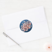 Batik Chrysanthemum Ronde Sticker (Envelop)