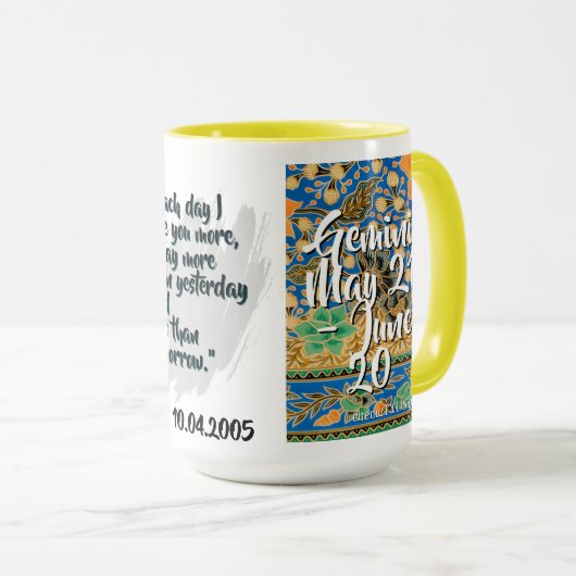 Batik Combo Mug CM03-01 Gemini Mok (Voorkant rechts)