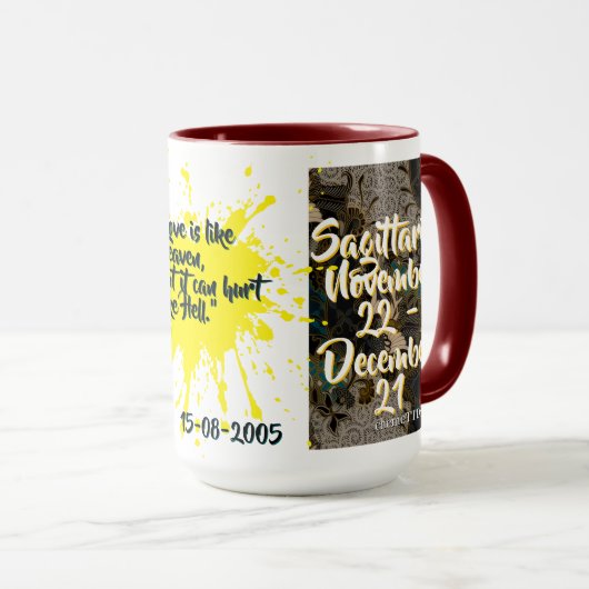 Batik Combo Mug CM09-01 Sagittarius Mok (Voorkant rechts)