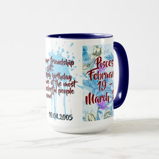 Batik Combo Mug CM12-01 Pisces Mok (Voorkant rechts)