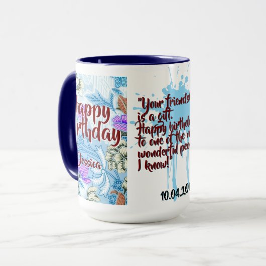 Batik Combo Mug CM12-01 Pisces Mok (Voorkant links)