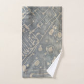 Batik Dye Blue Grey Cirho Bath Towel Set Bad Handdoek (Handdoek)