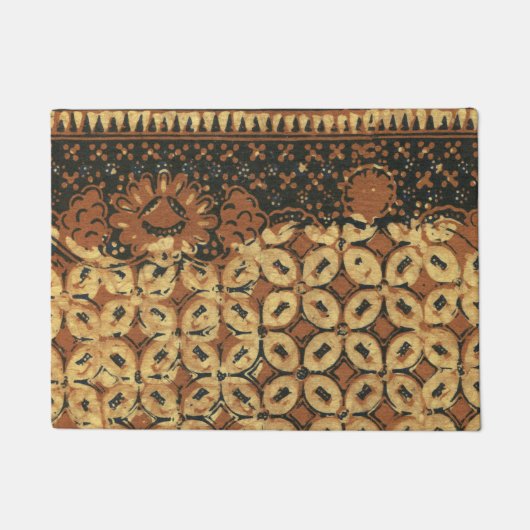 Batik Earthy Coffee Bean Elegant Rustic Rugged Deurmat (Voorkant)