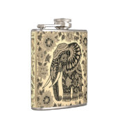 Batik Elephant Vintage Style Design, Specialty Mug Heupfles (Rechts)