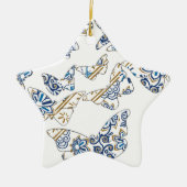 batik en vlinder nr . 4 keramisch ornament (Voorkant)