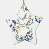 batik en vlinder nr . 4 keramisch ornament (Links)