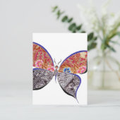 batik en vlinder nr . 6 collectie briefkaart (Staand voorkant)