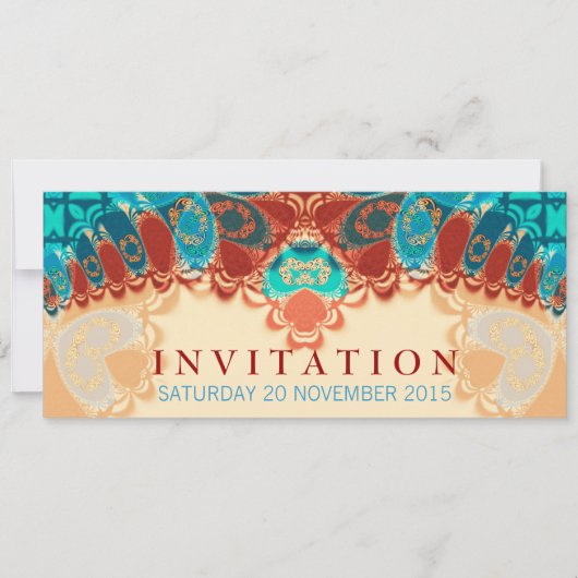 Batik Exotic Birthday / Special Occasion Invitatio Kaart (Voorkant)