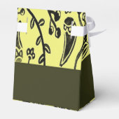 Batik floraalbruin patroon bedankdoosjes (Achterkant)