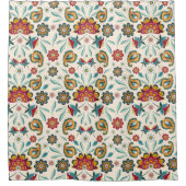 Batik Floral Boho Indonesische stijl Douchegordijn (Voorkant)