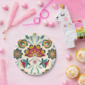 Batik Floral Boho Indonesische stijl Papieren Bordje (Feest)