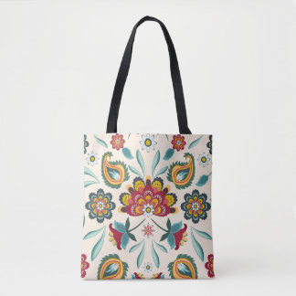 Batik Floral Boho Indonesische stijl Tote Bag