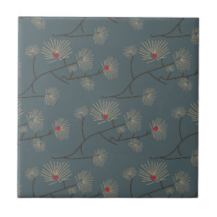 Batik Floral Tile Tegeltje