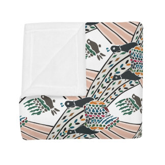 Batik Garut Merak Ngibing Fleece Deken