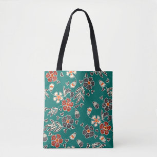 Batik gevlekte canvas tas