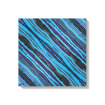 Batik golvende strepen opgespannen canvasprint
