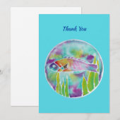 Batik Hinalea Hawaiian Fish Batik Art Hartelijk da Bedankkaart (Voorkant / Achterkant)