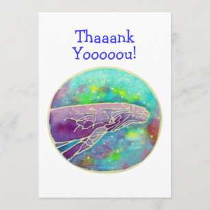 Batik Humpback Whale Art Hartelijk dank voor Sjabl Bedankkaart