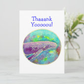 Batik Humpback Whale Art Hartelijk dank voor Sjabl Bedankkaart (Staand voorkant)