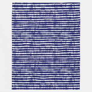 Batik Indigo Stijl Strepen Fleece Deken
