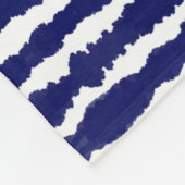 Batik Indigo Stijl Strepen Fleece Deken (Hoek)